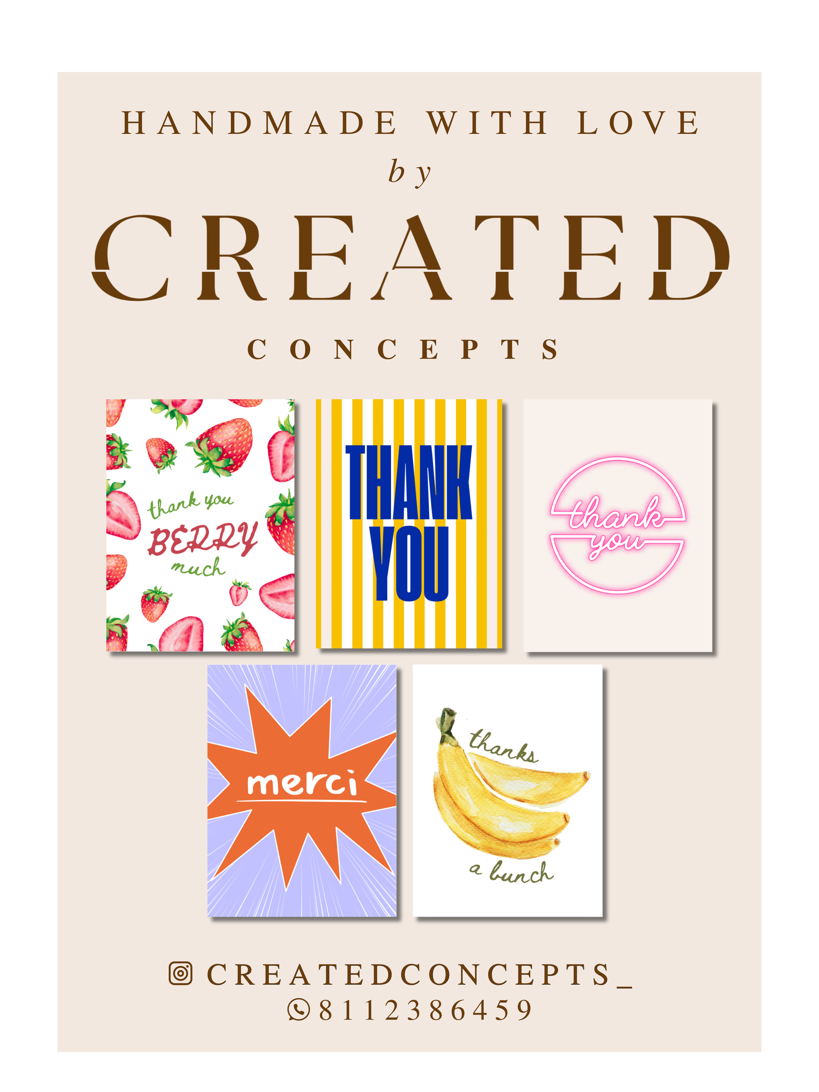 Thank You Cards 5pz