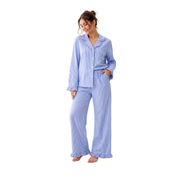 Blue Solid Stripes + Pink Pijamas