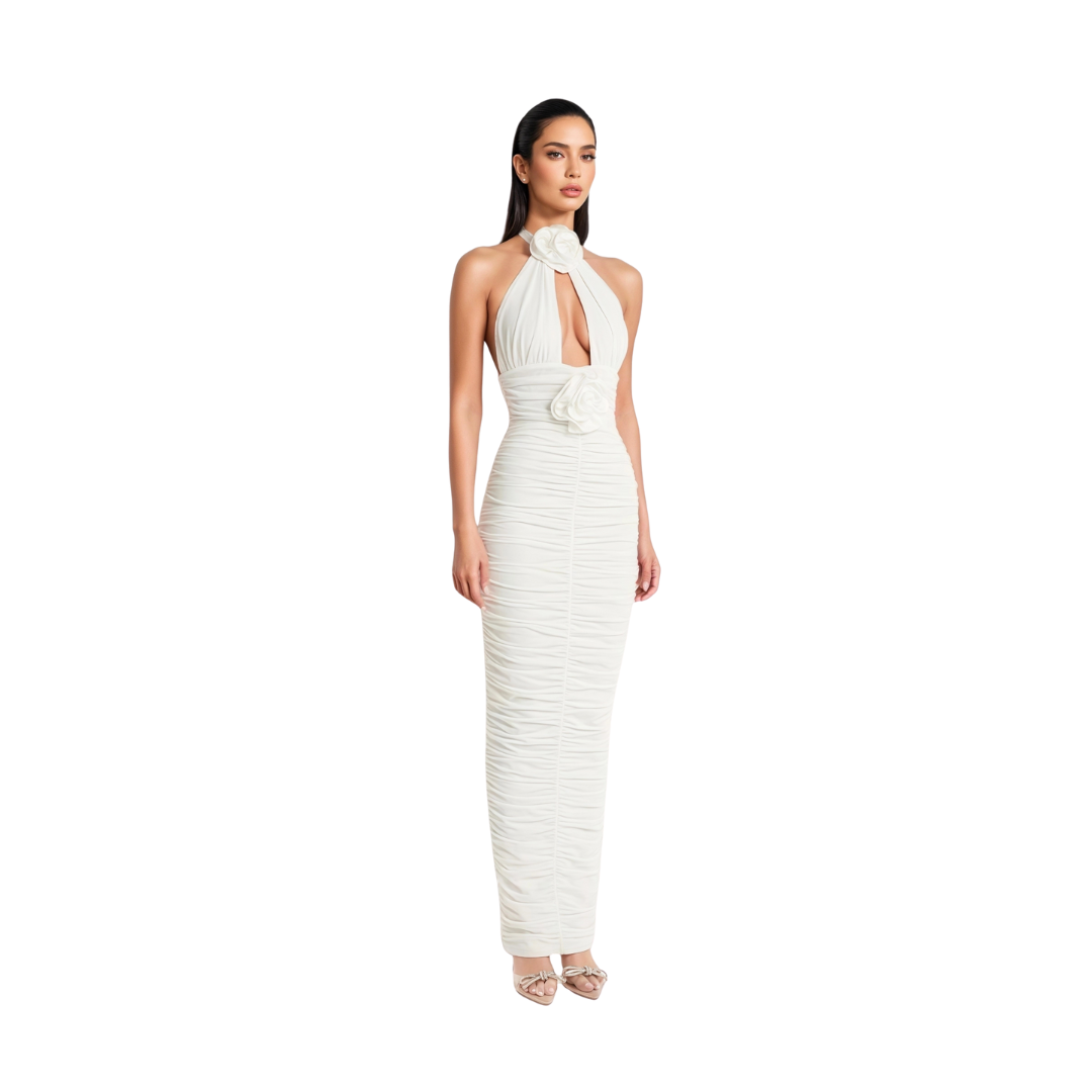 White Rose Maxi Dress